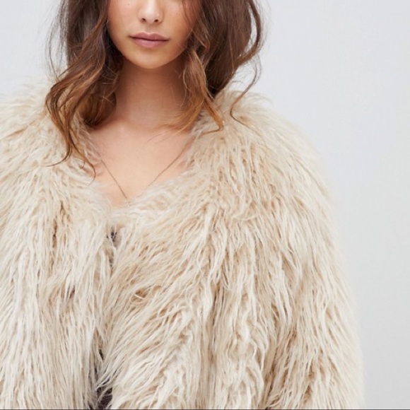 NWOT Free People Florence Faux Fur Shag Coat - Picture 3 of 8